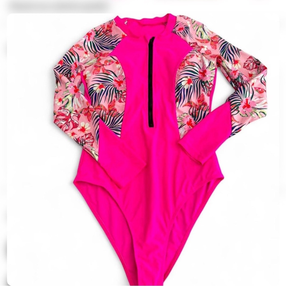 Floral Pink women’s One Piece Swimsuit